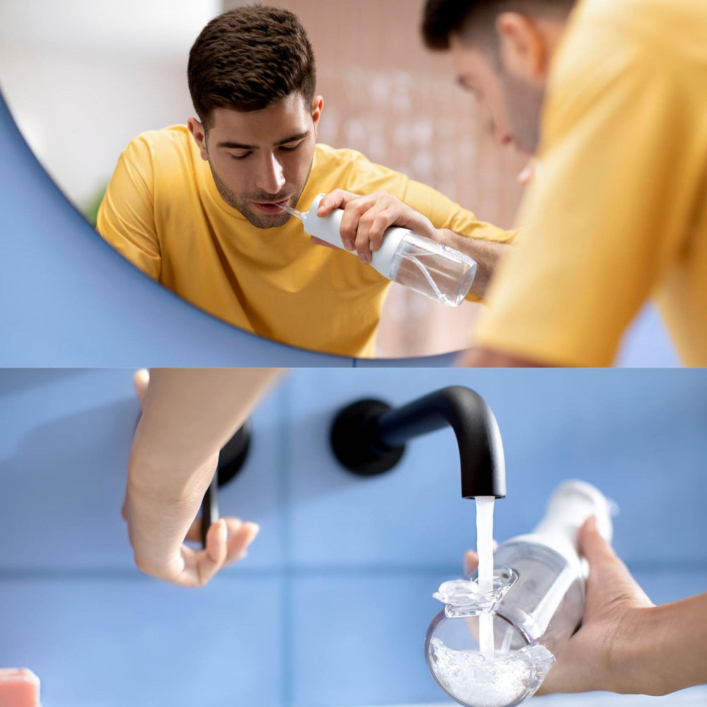 Philips Sonicare Water Flosser USB charging enables travel use.