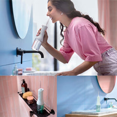 Philips Sonicare Water Flosser cordless mint with three intensity settings for comfort.