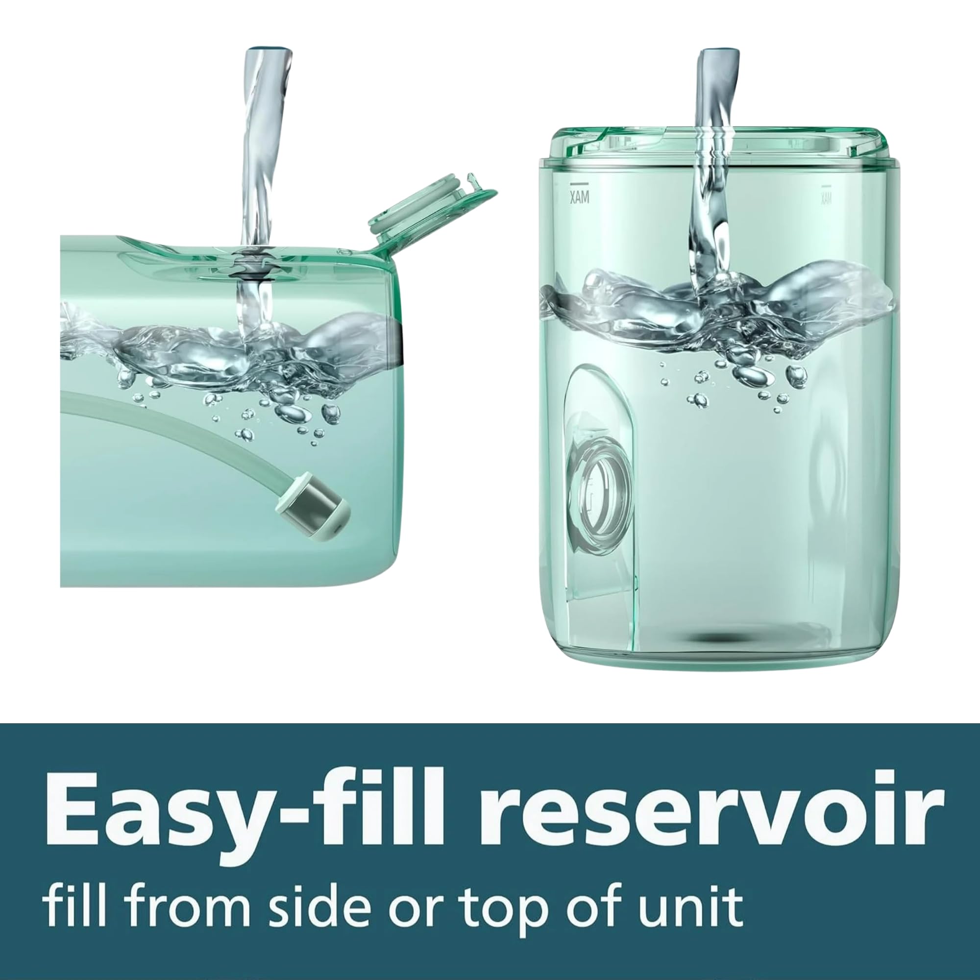 Philips Sonicare Water Flosser compact design fits small spaces for travel.