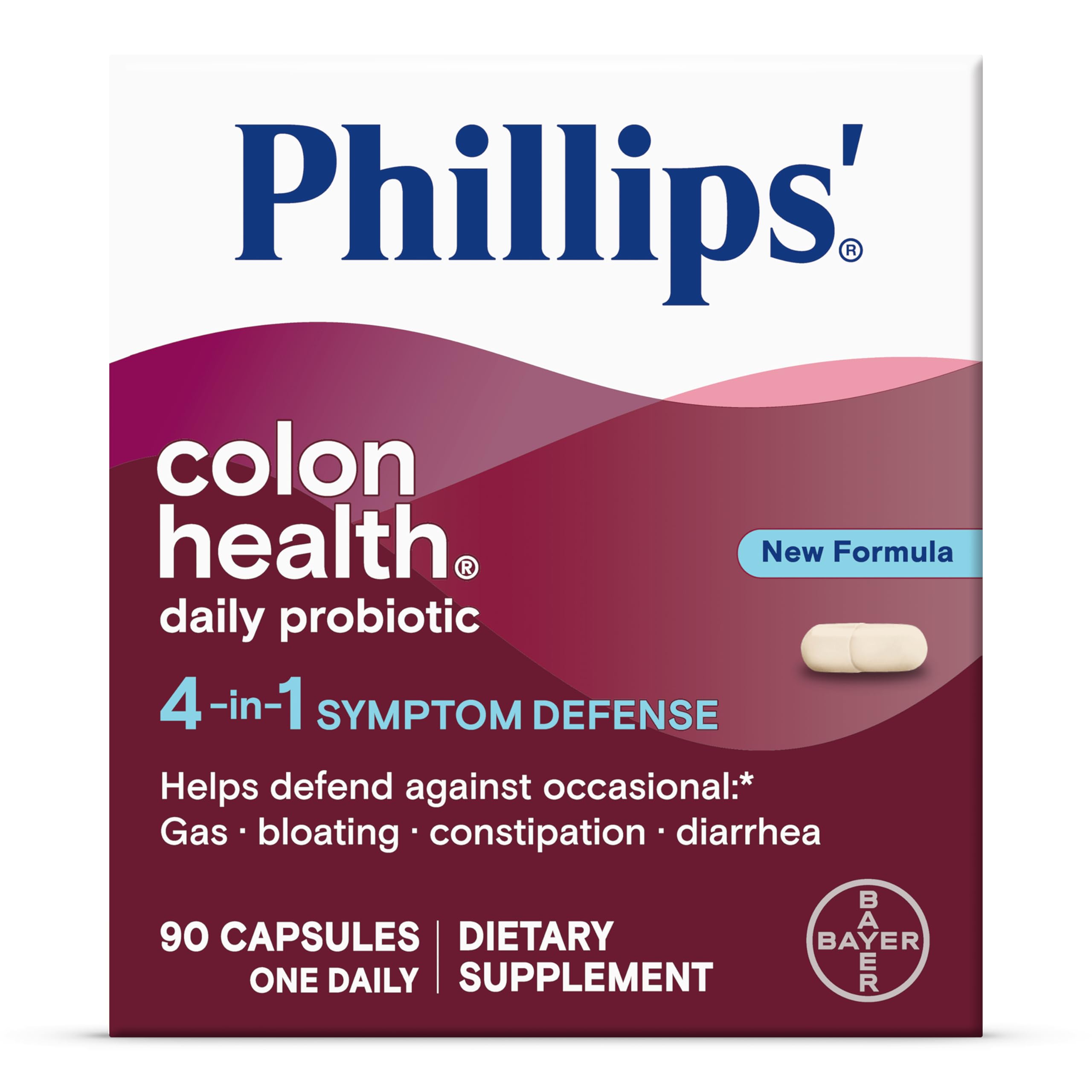 Phillips' Colon Health bottle with capsules supports daily digestive balance.