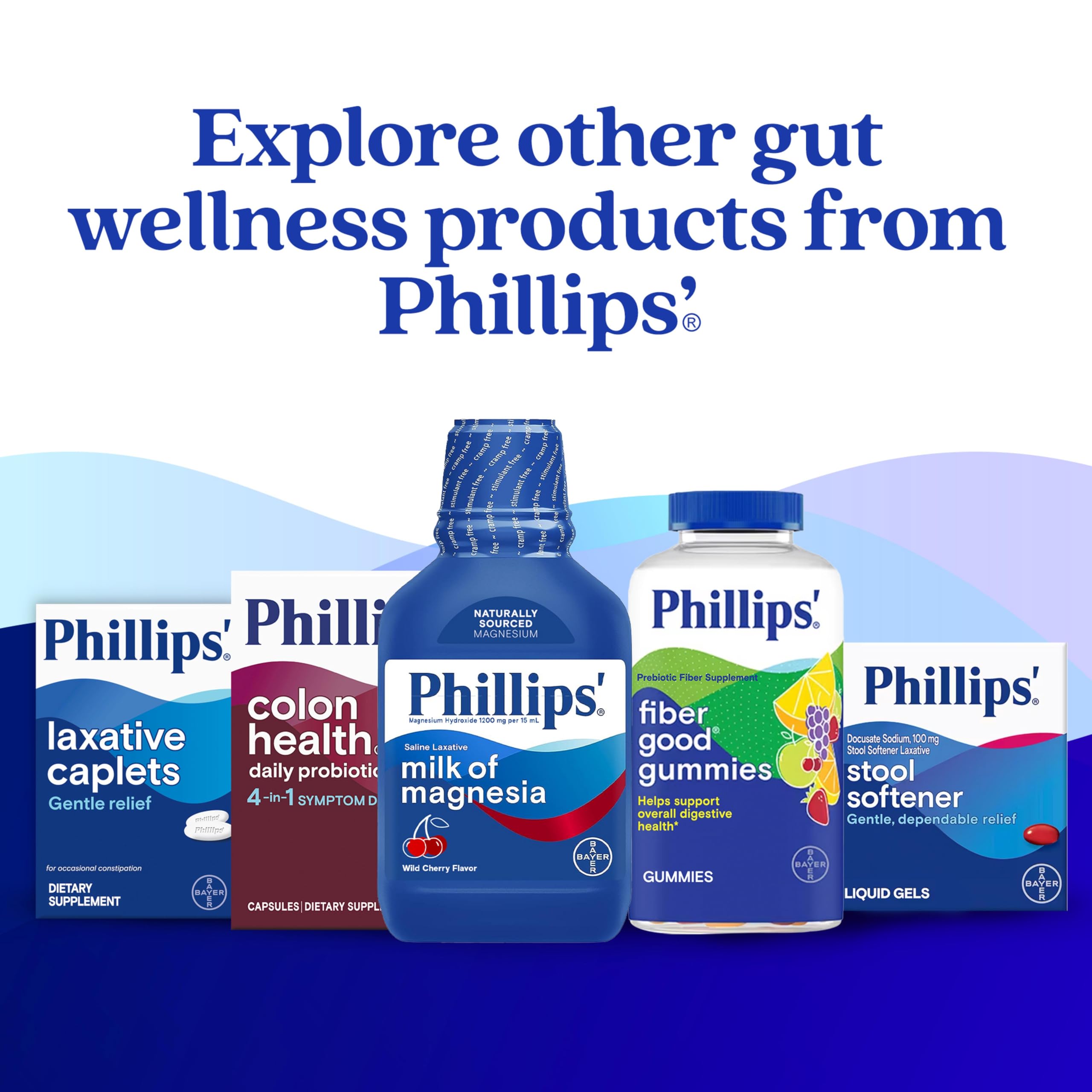 Phillips' Colon Health label shows Non-GMO, gluten-free, dairy-free, soy-free features
