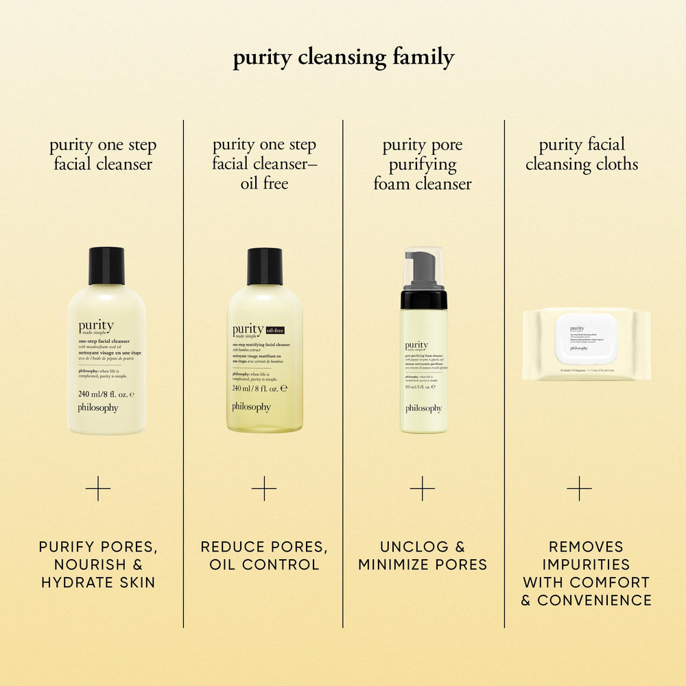 philosophy purity cleanser suitable for all skin types in daily use