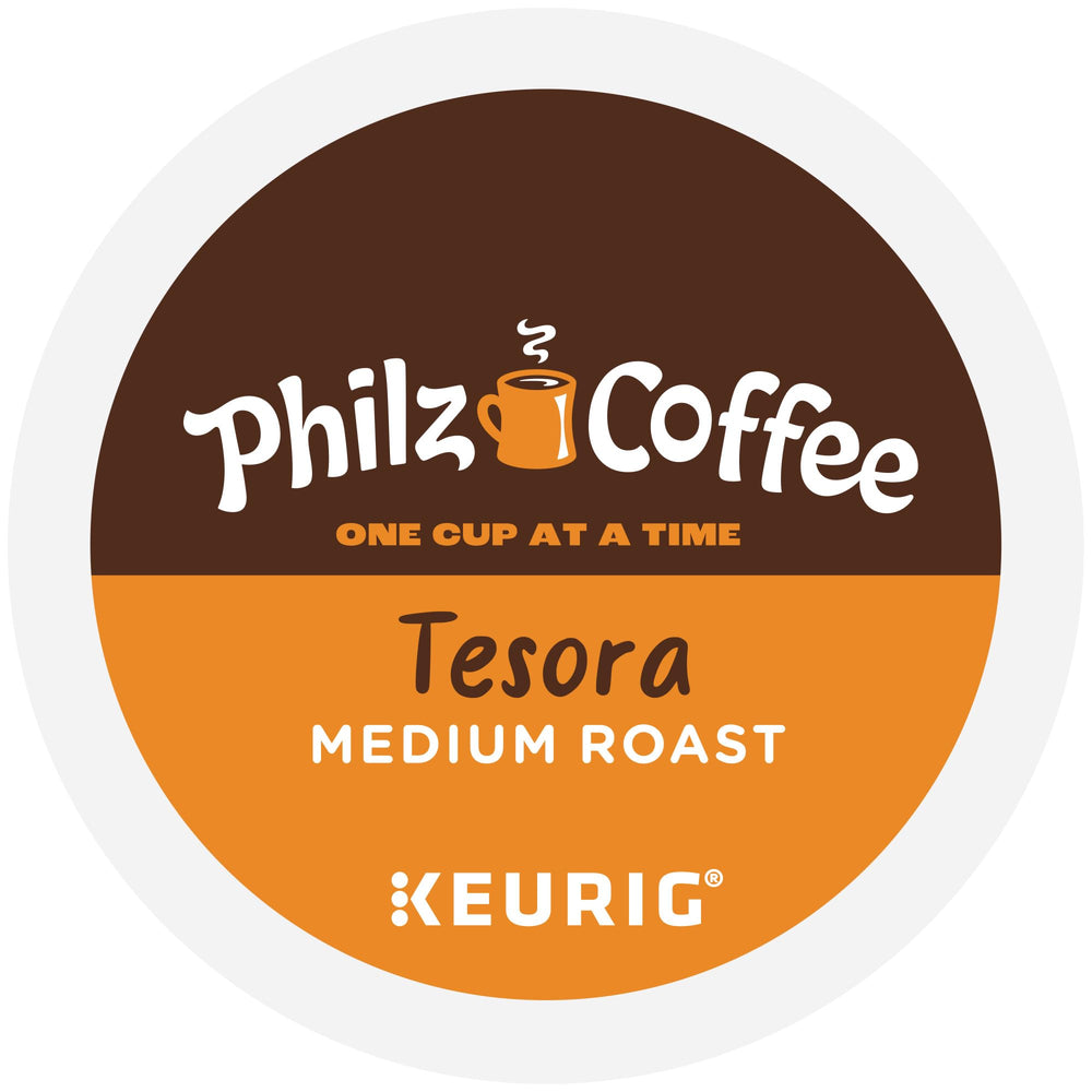 Philz Tesora pods neatly arranged in a row on a table