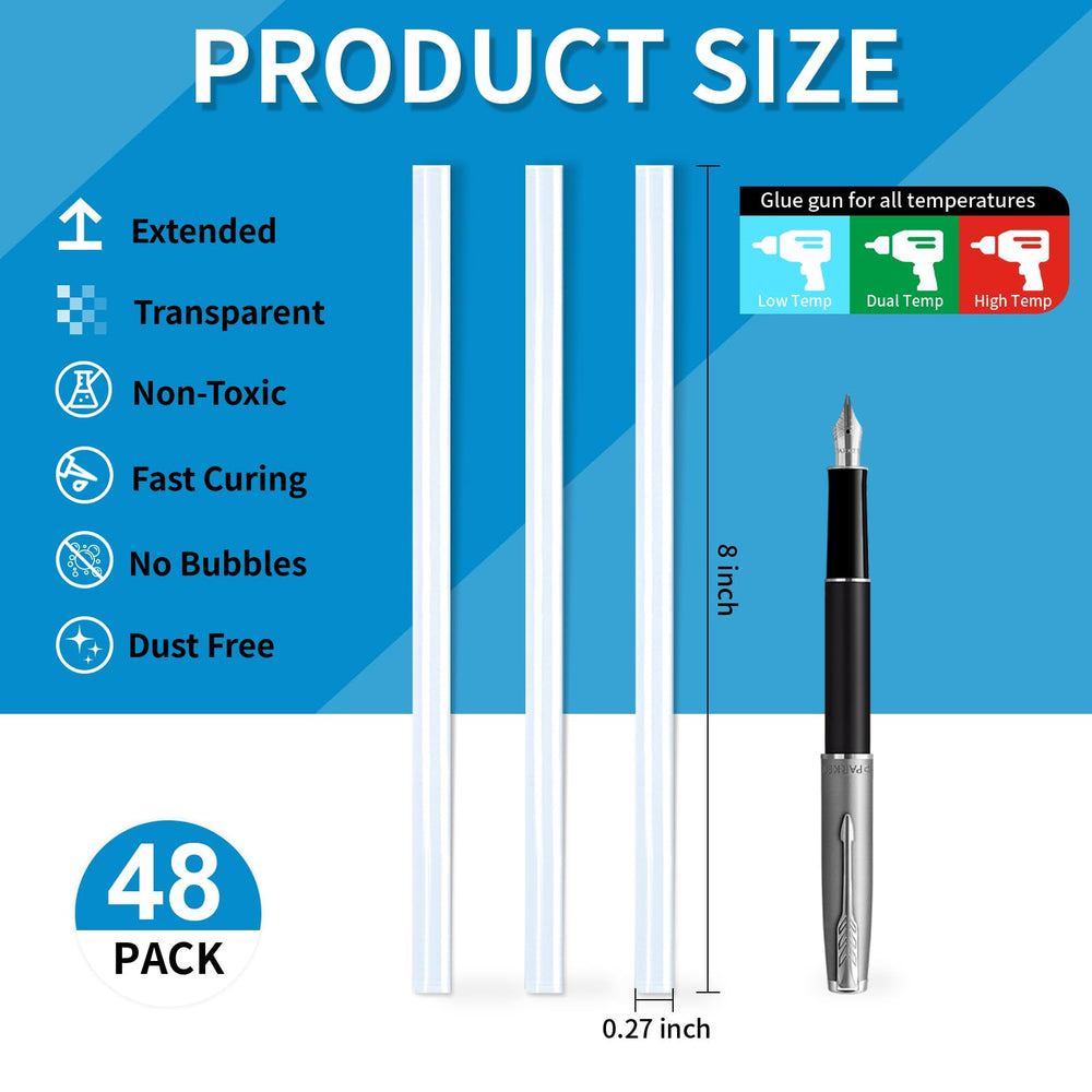 Phinus 48-pack glue sticks full-pack view highlights value for frequent projects