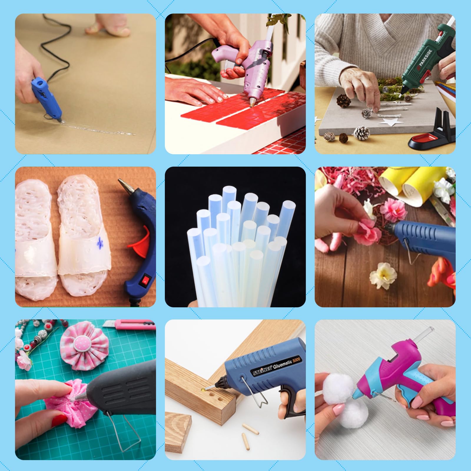 Phinus adhesive sticks joining fabric and ceramics shows versatility