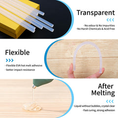Phinus hot glue sticks bonding to wood surface for sturdy crafts