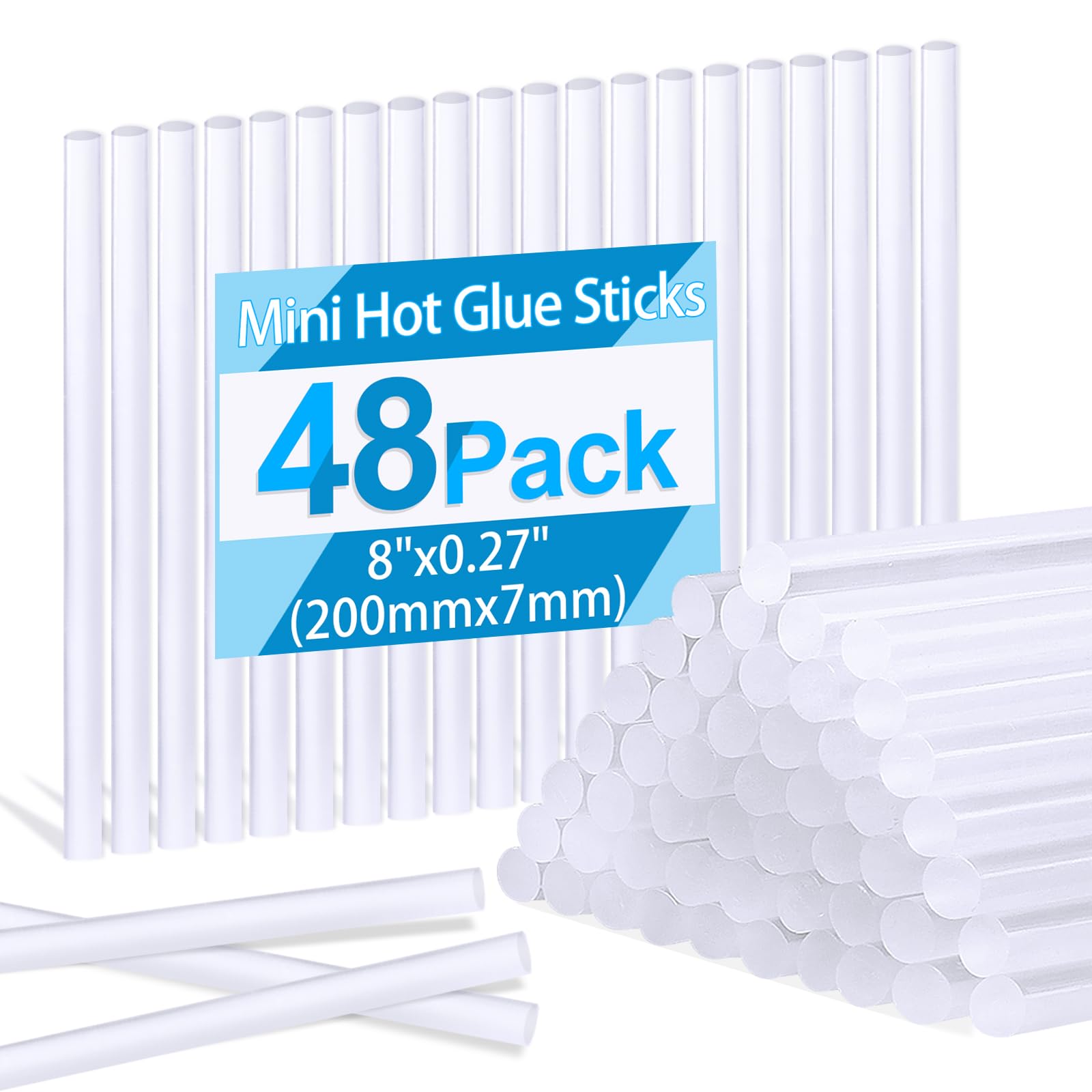 Phinus mini hot glue sticks 8in clear closeup for quick, durable crafts