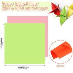 Phinus origami paper 20 colors with double-sided design for depth