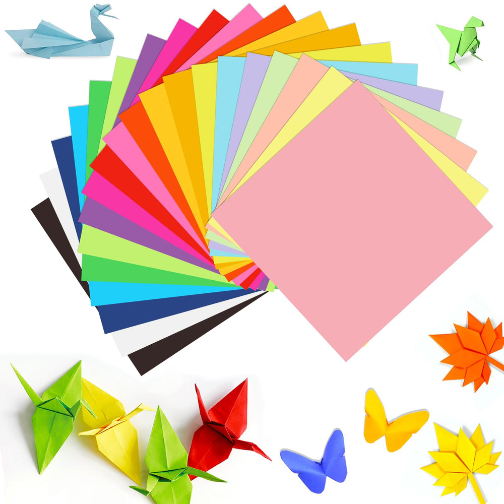 Phinus origami paper 6x6 sheets in vibrant colors for easy folding