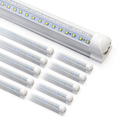 Phiwicsh 8ft LED shop light assembly showing easy setup and bright output