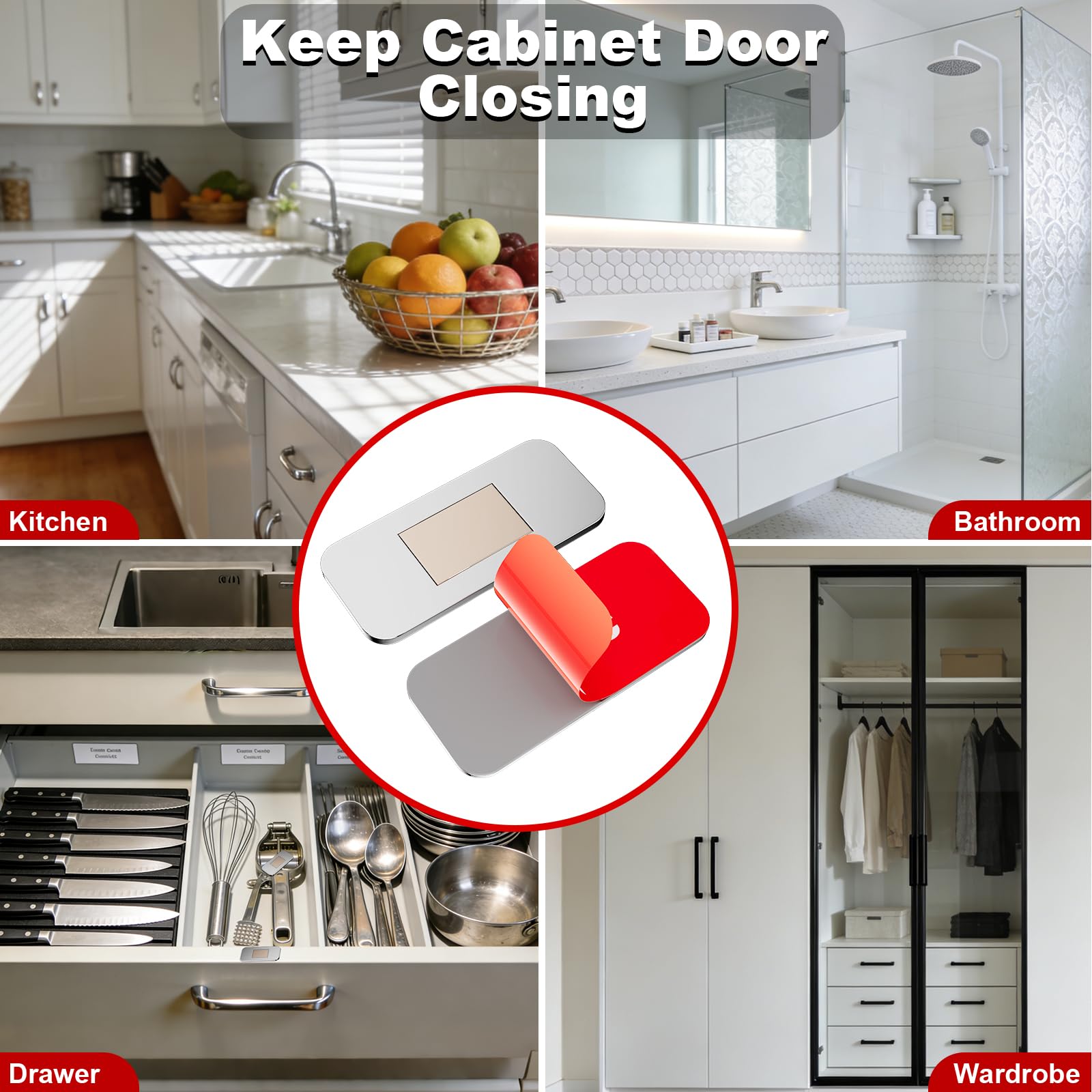 PHIXBEAR adhesive install works on wood, laminate, and metal surfaces.