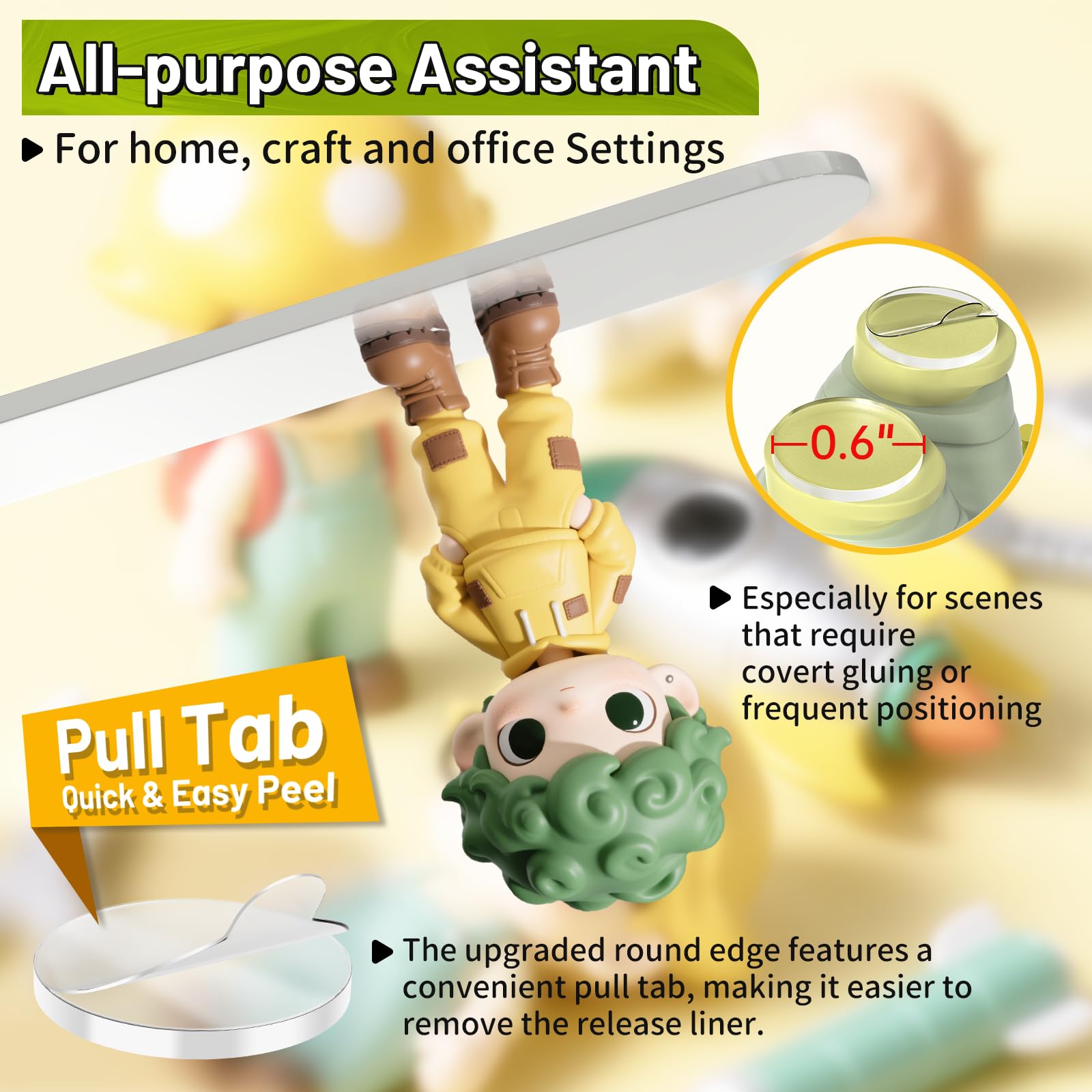 PHIXBEAR clear removable gel putty showing easy peel-off without mess