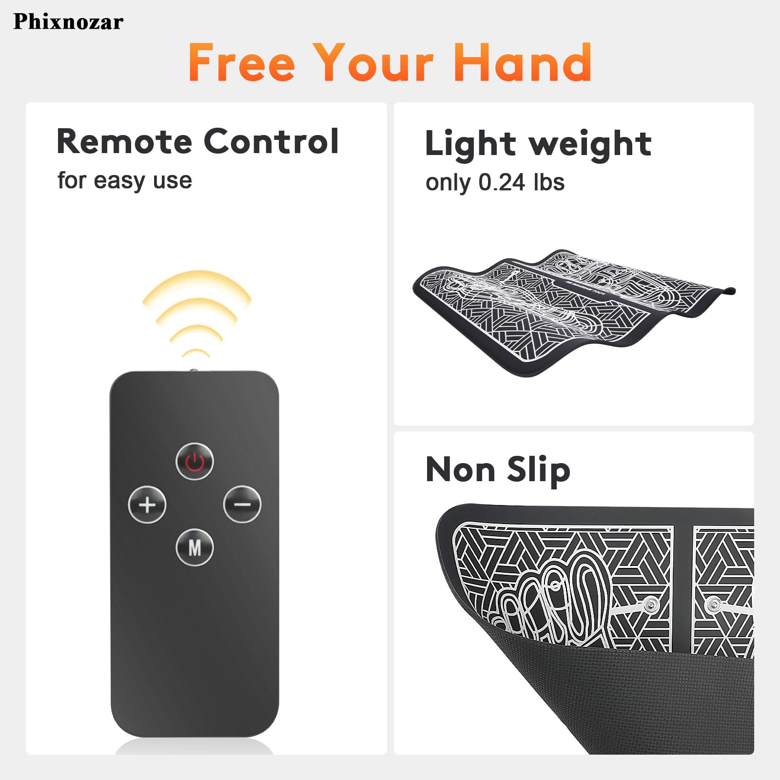 Phixnozar foldable massage mat folds flat for travel.