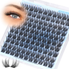 PHKERATA 12mm wispy lash clusters for a natural lift in daily wear