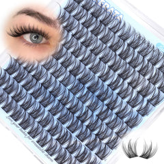 PHKERATA 14mm natural cluster lashes in wispy style for subtle daily volume.