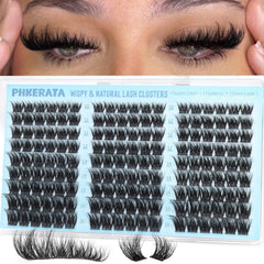 PHKERATA Fluffy Lash Clusters package image shows full dimensional volume for a natural look.