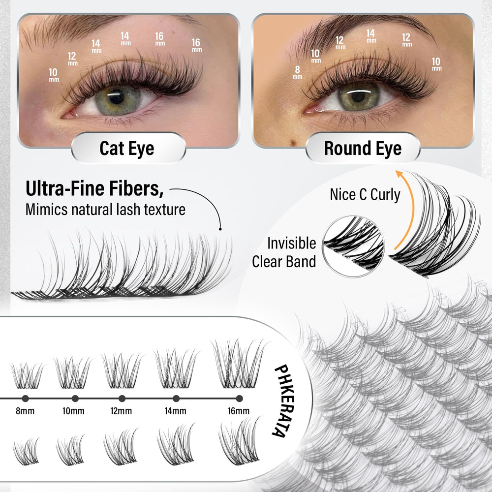 PHKERATA invisible band creates a near-invisible seam along the lash line.