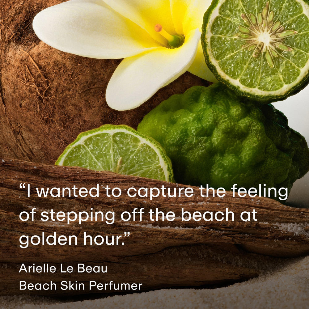 PHLUR Beach Skin Mist coconut milk note enhances tropical vibe