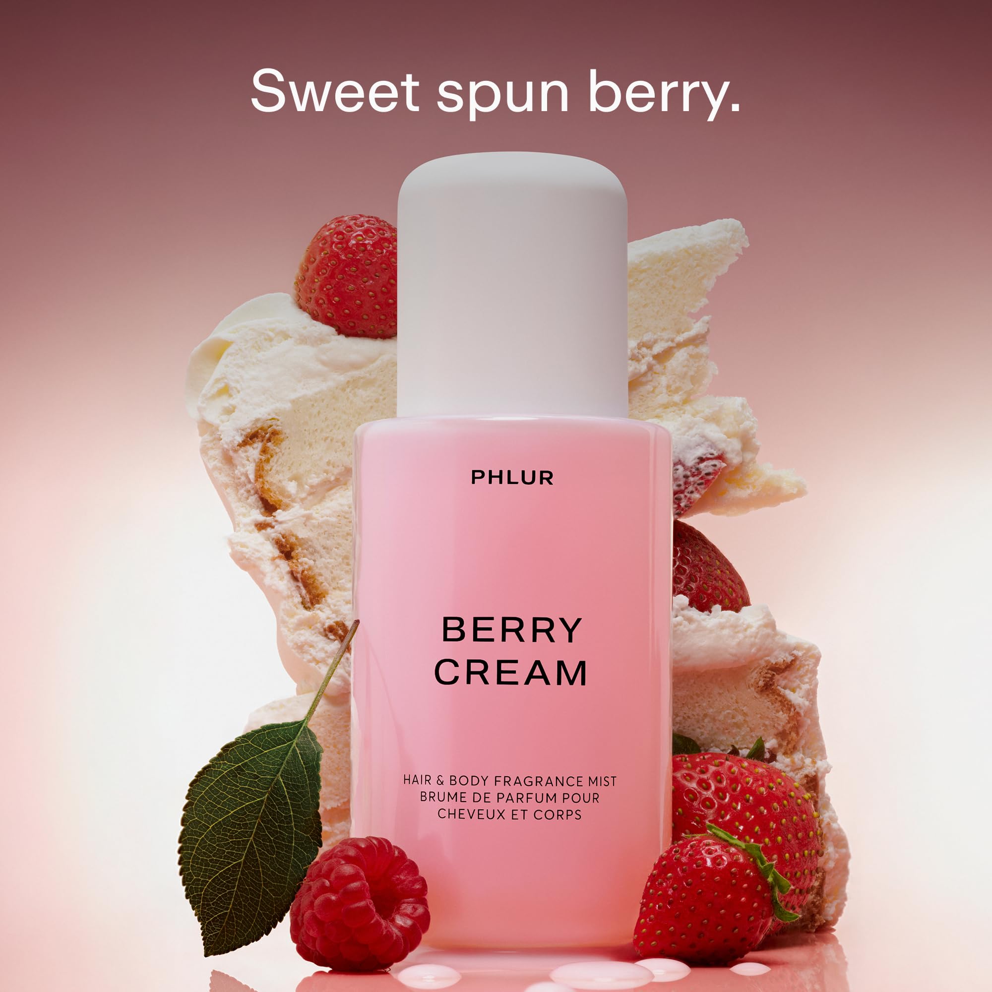 Spray nozzle close-up suggests easy application for a light hair or skin scent.