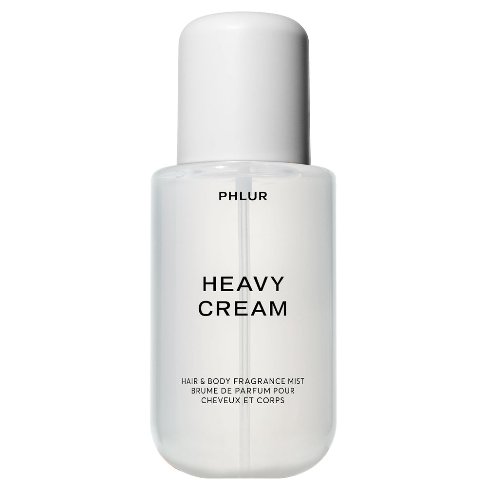 PHLUR Heavy Cream Body Mist bottle ready for a light daily vanilla fragrance.