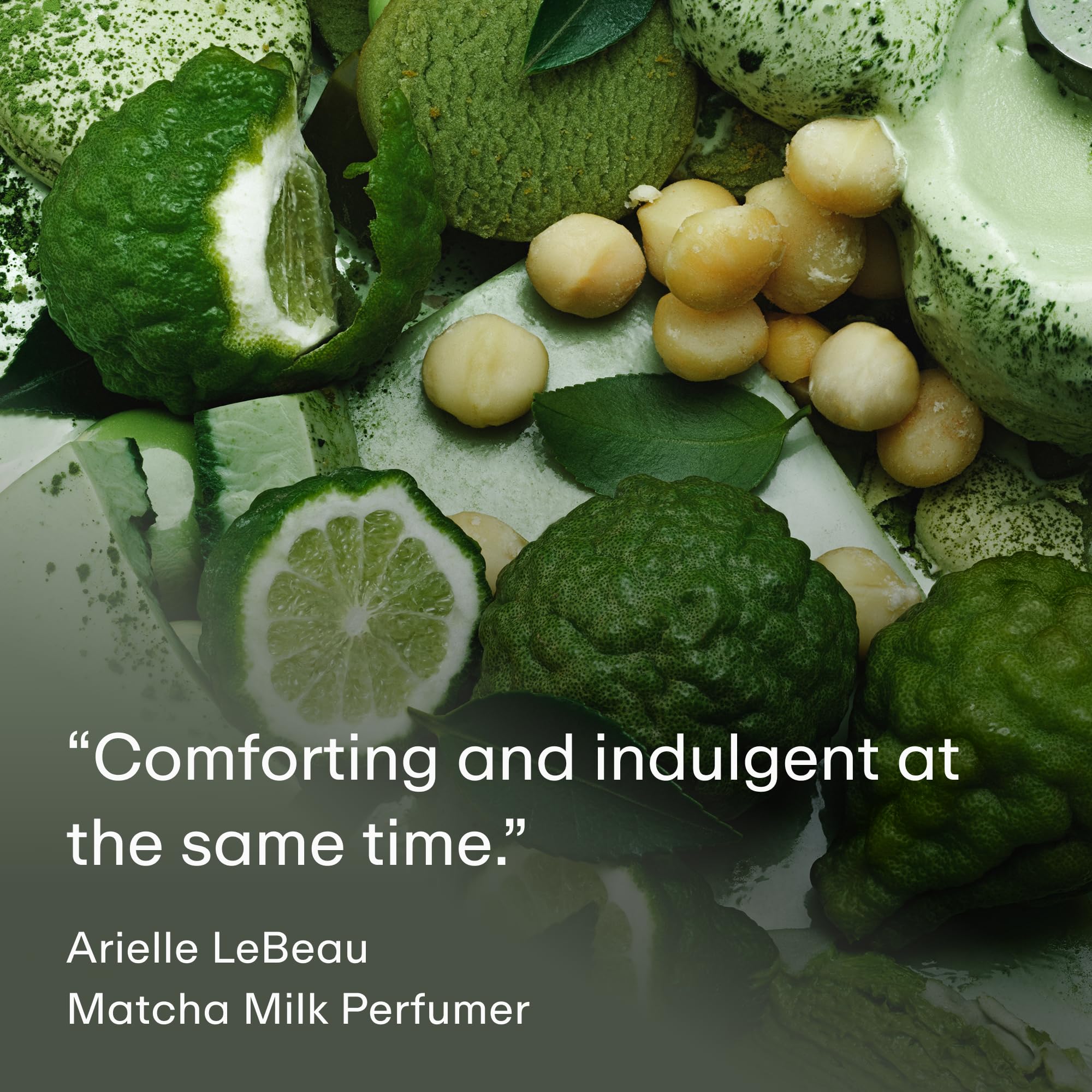 PHLUR Matcha Milk Body Mist on skin for daily freshness