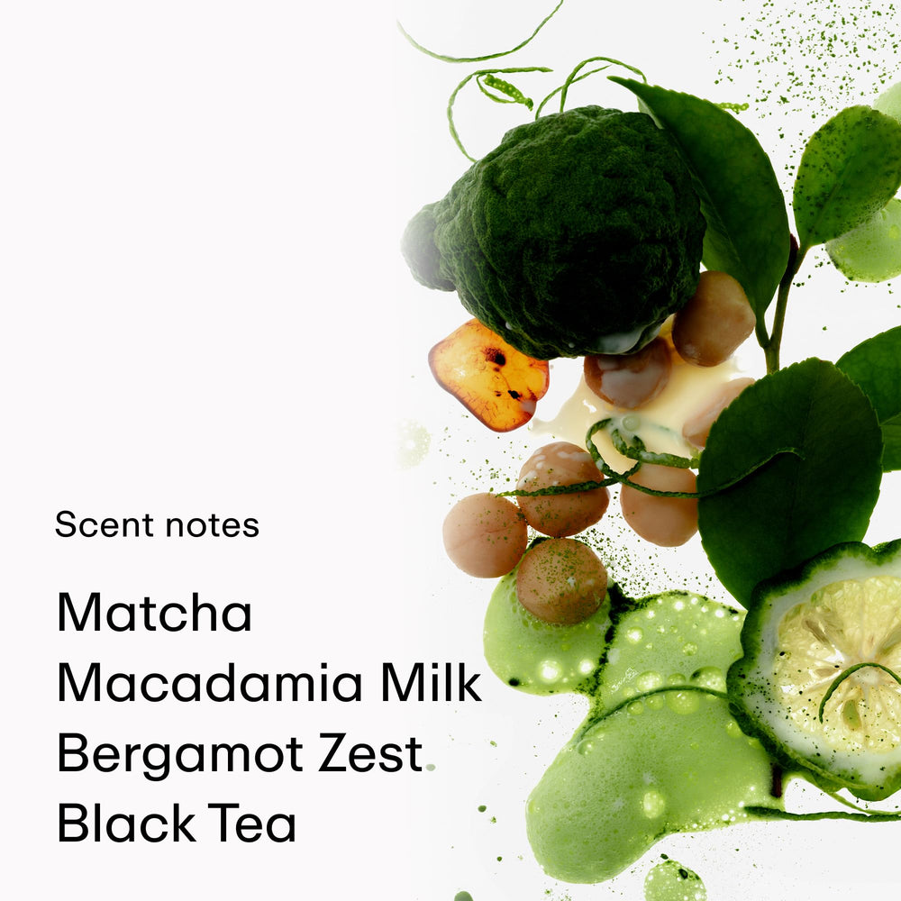 PHLUR Matcha Milk Bottle Closeup highlights creamy matcha and vanilla notes
