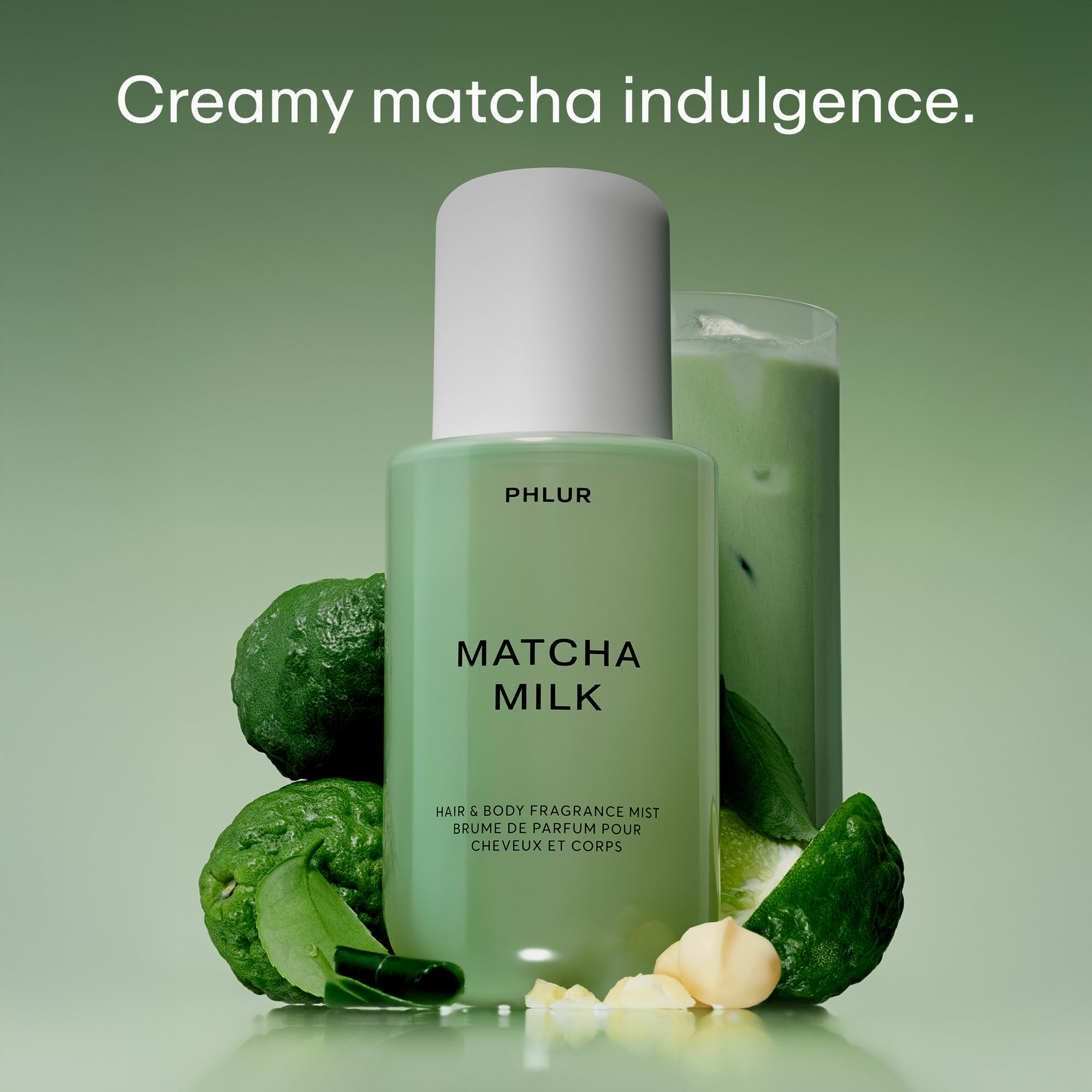 PHLUR Matcha Milk Bottle Spray delivers subtle everyday fragrance for hair and body