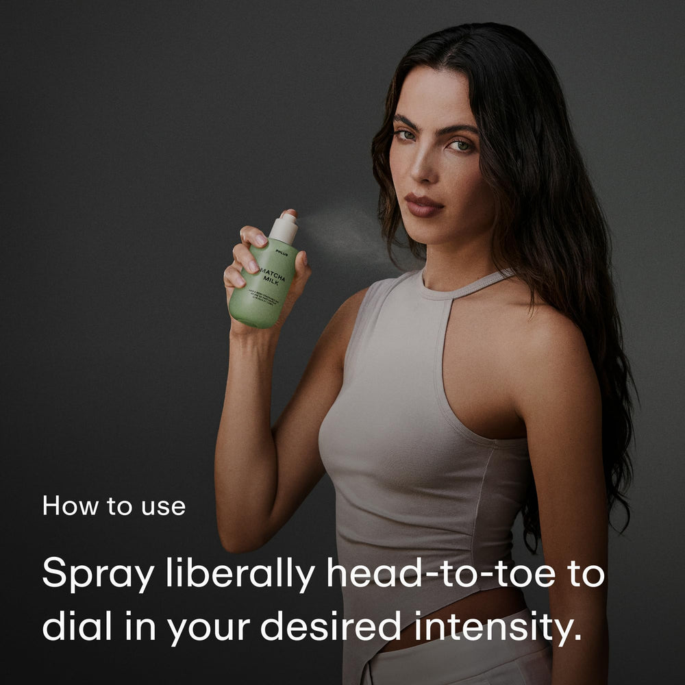 PHLUR Matcha Milk Hair Perfume Application demonstrates versatile use