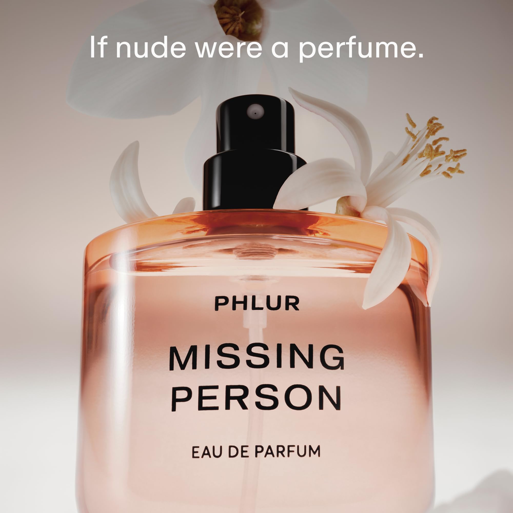 PHLUR Missing Person magnetic lid close-up on glass bottle
