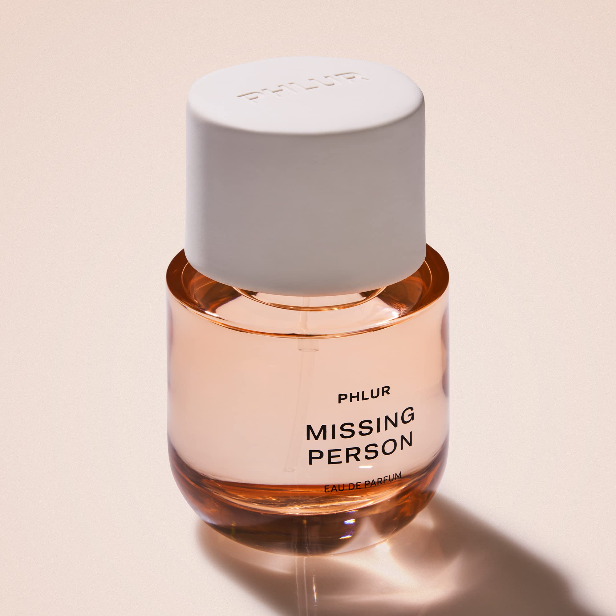 PHLUR Missing Person packaging highlights reduced plastics