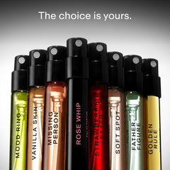 PHLUR Rose Whip 2mL sample bottle for subtle floral daily wear.
