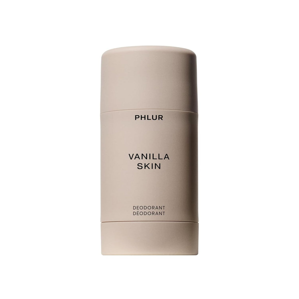 PHLUR Vanilla Skin deodorant bottle showing aluminum-free daily freshness.