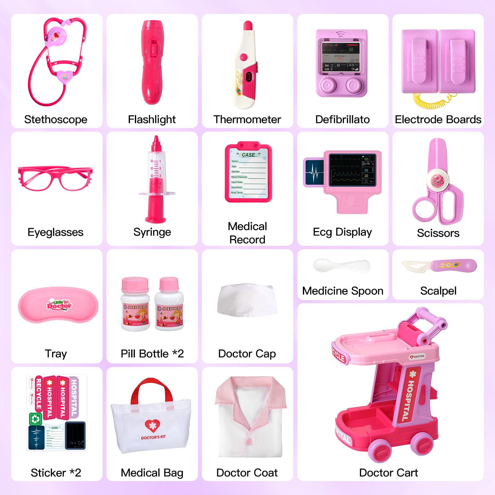 Phobby Doctor Kit pink costume enhances immersion in doctor roles