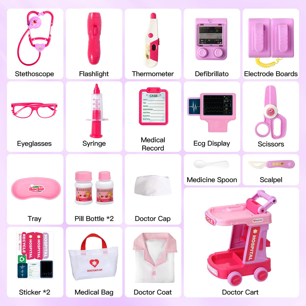 Phobby Doctor Kit pink costume enhances immersion in doctor roles