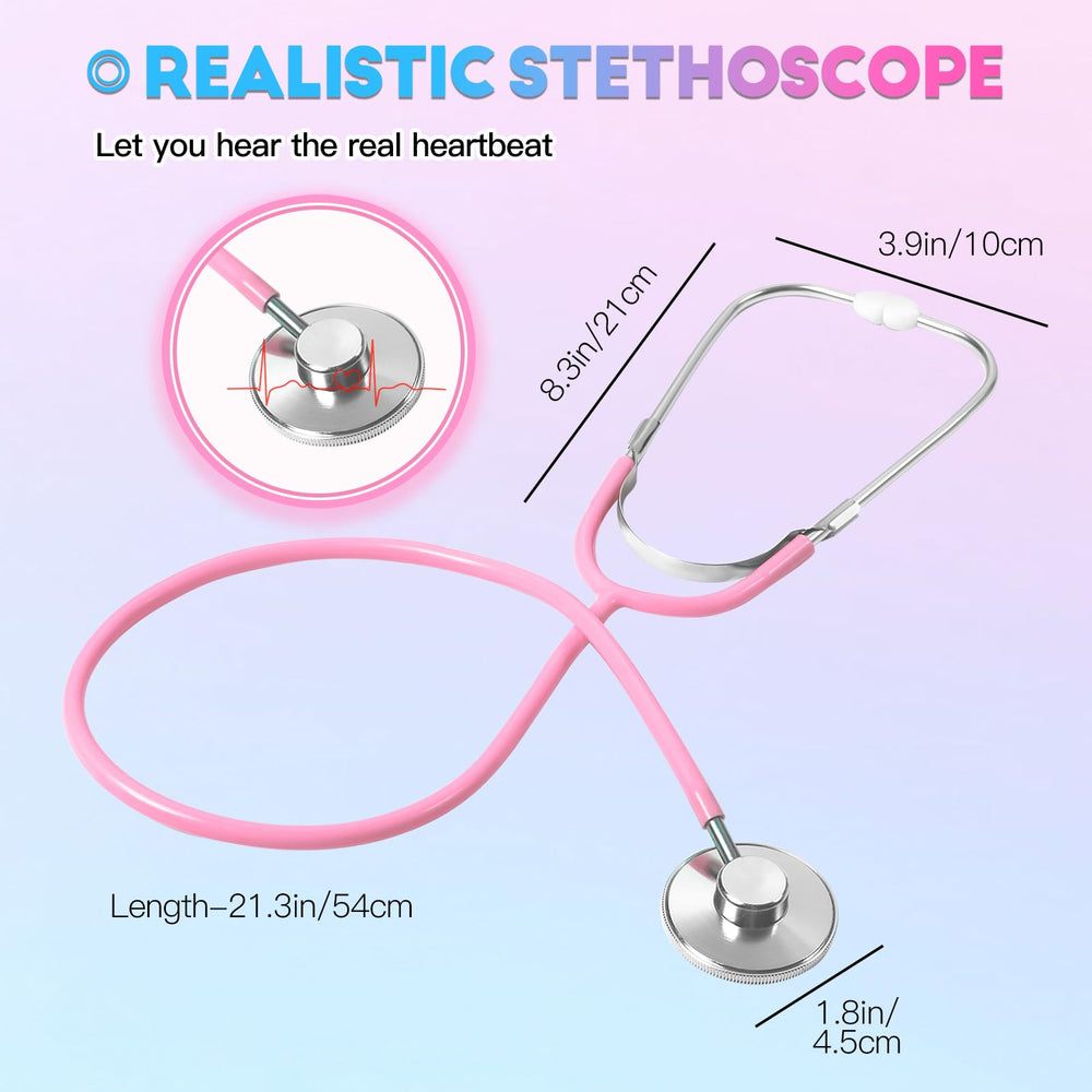 Phobby kids stethoscope pink pack encourages imaginative pretend medical visits.