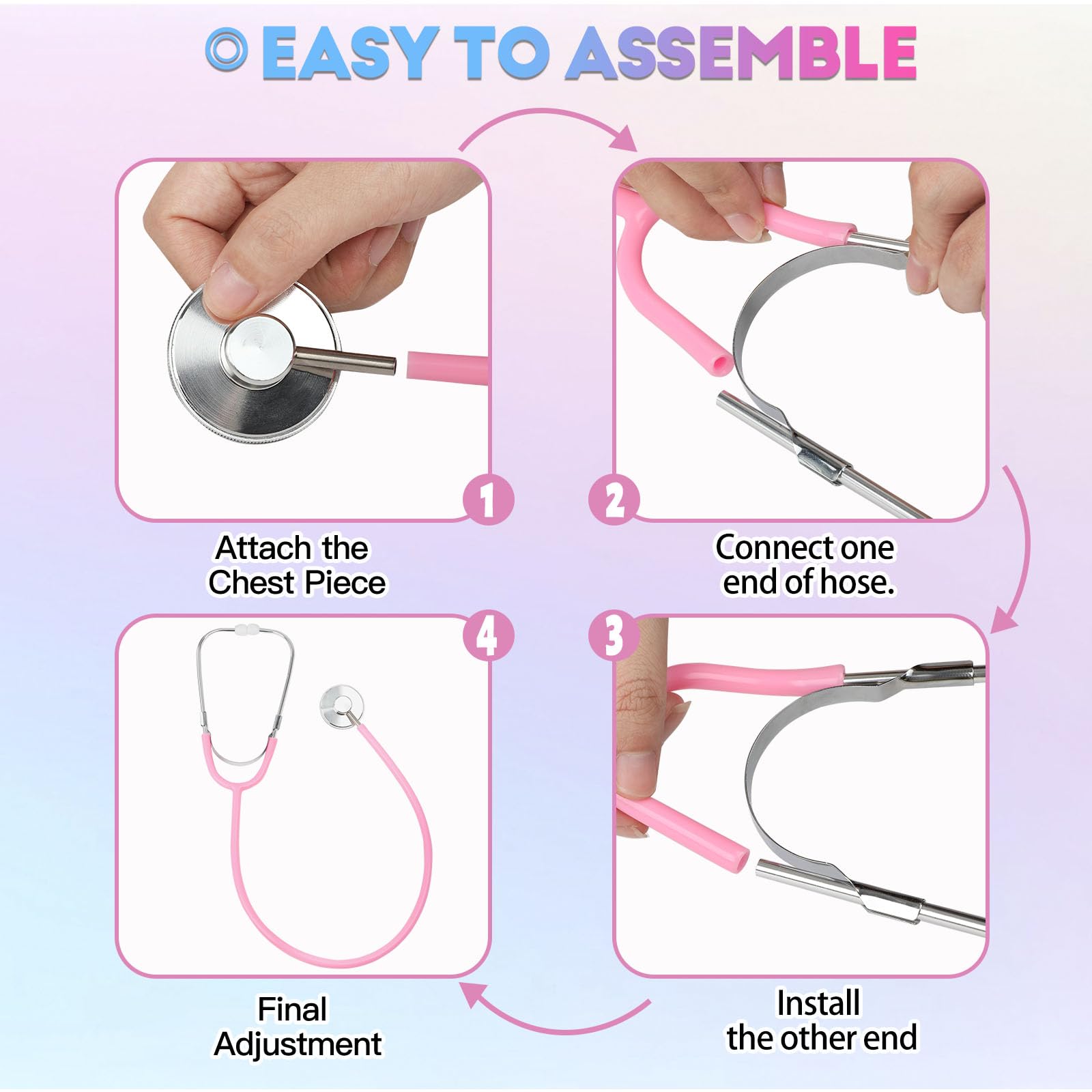 Phobby kids stethoscope 2-pack durable design for active play.