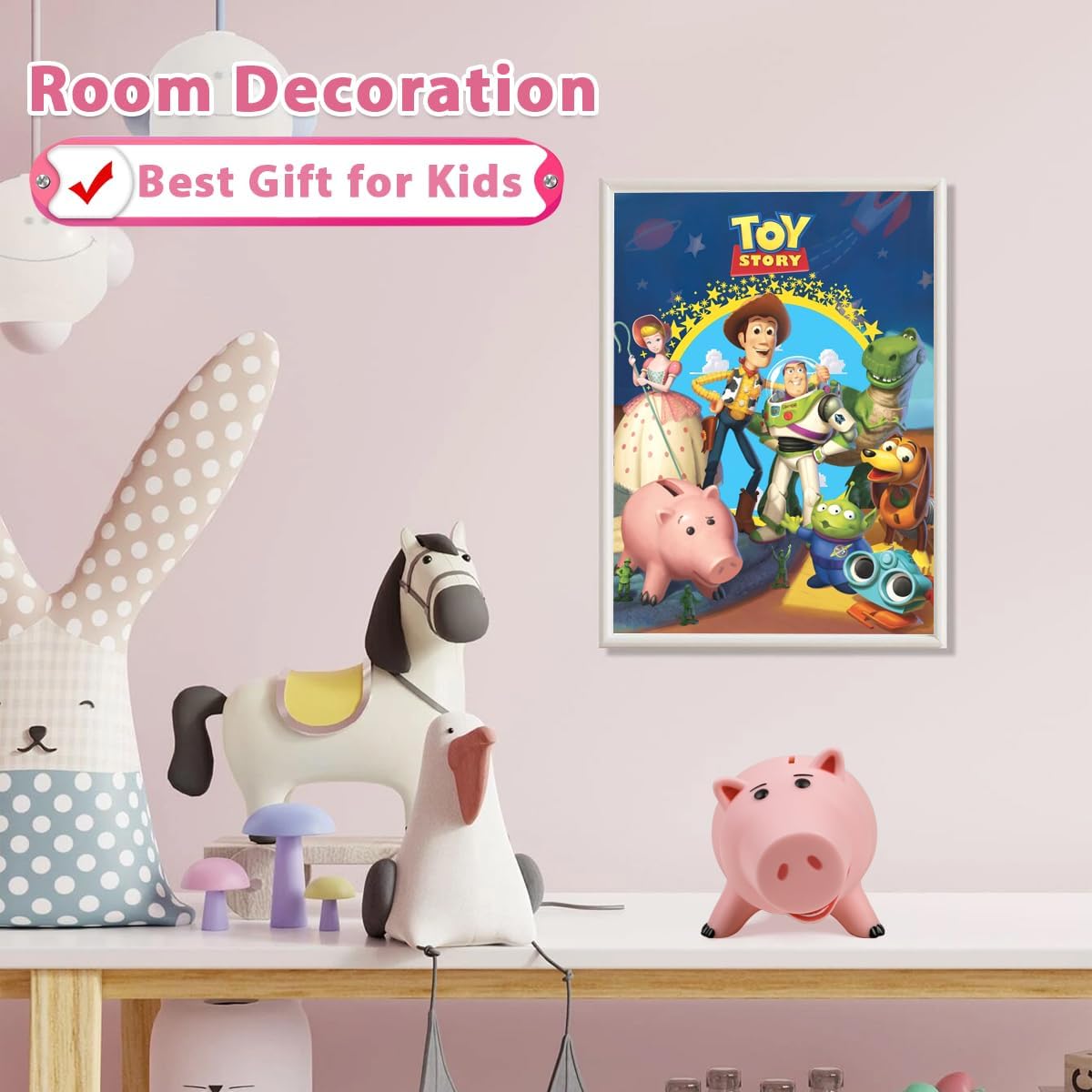 PHOCAS Hamm Piggy Bank pink fits coins and cash securely