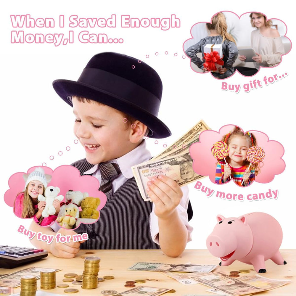 PHOCAS Hamm Piggy Bank pink cute face inspires saving