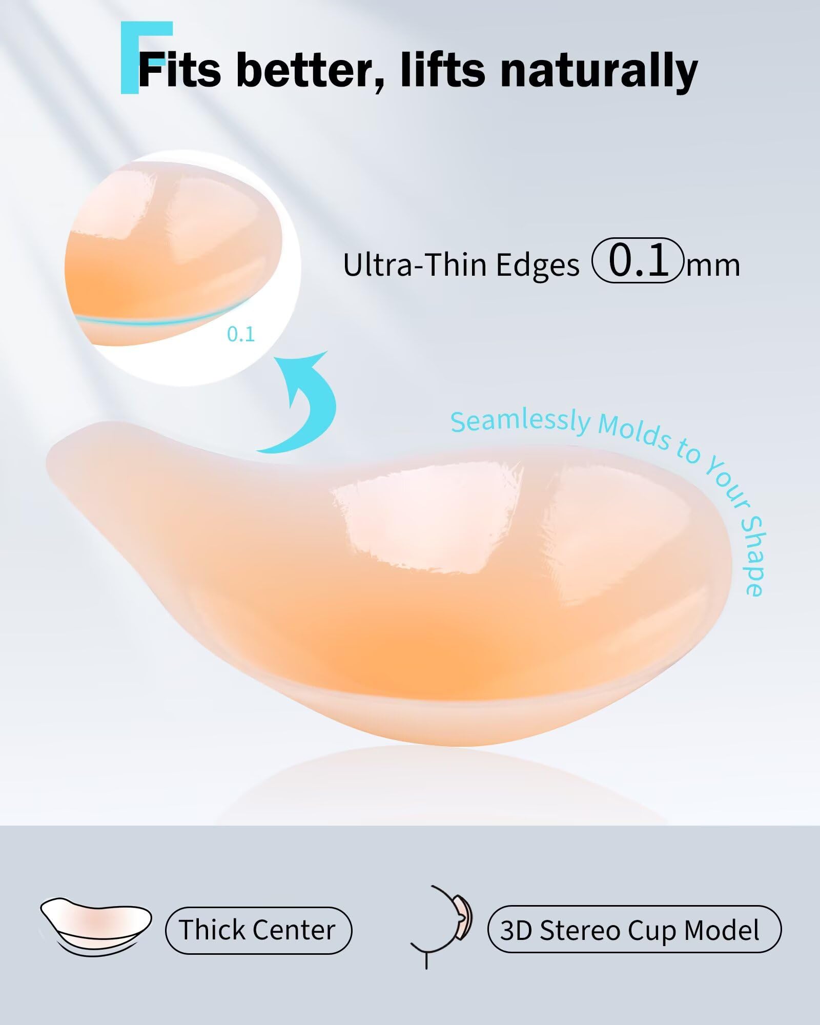 PHODIL ultra-thin edge design blends into skin for a discreet finish.