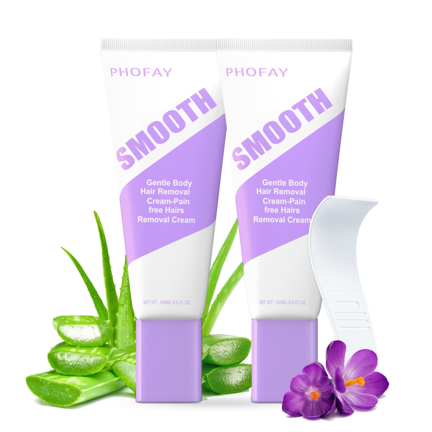 PHOFAY hair removal cream bottle-front, easy-to-use option for sensitive skin