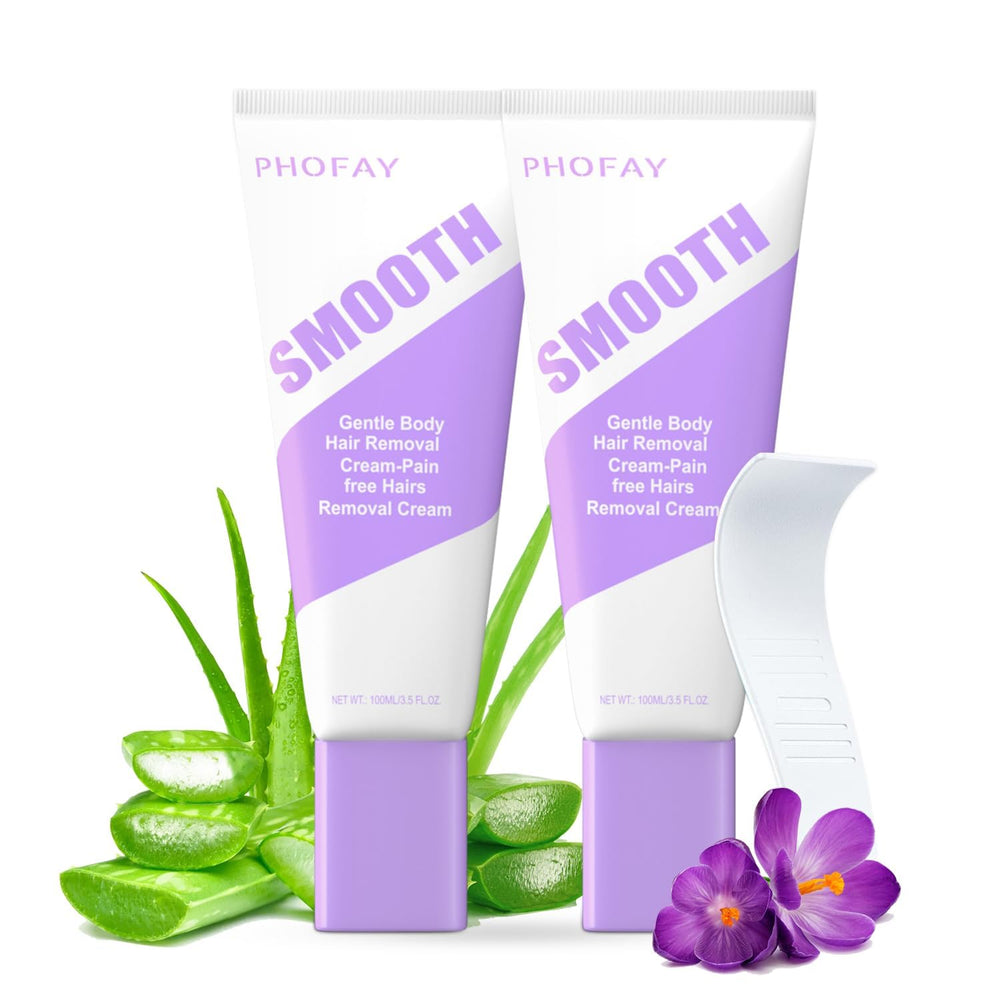 PHOFAY hair removal cream bottle-front, easy-to-use option for sensitive skin