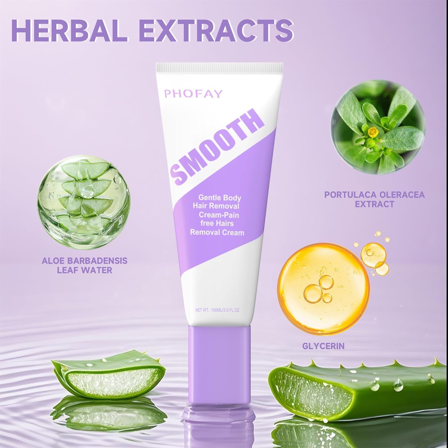 PHOFAY texture-swatch shows smooth cream for even, comfortable application