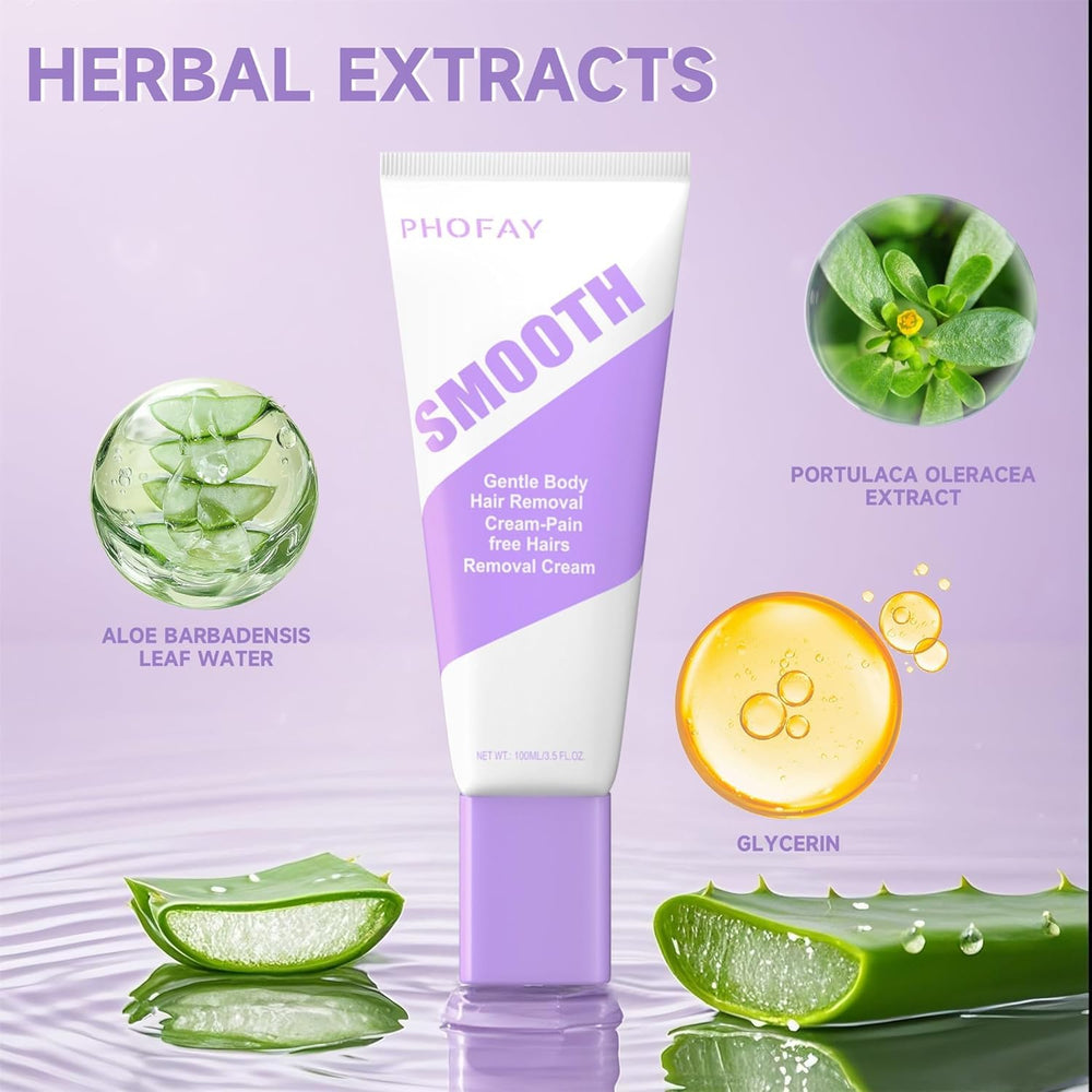 PHOFAY texture-swatch shows smooth cream for even, comfortable application