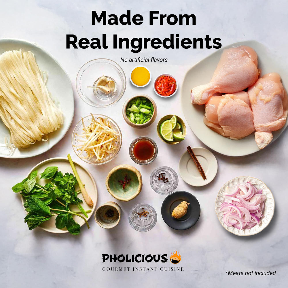 PhoLicious fresh vegetables add-ins image inspires customizable toppings.