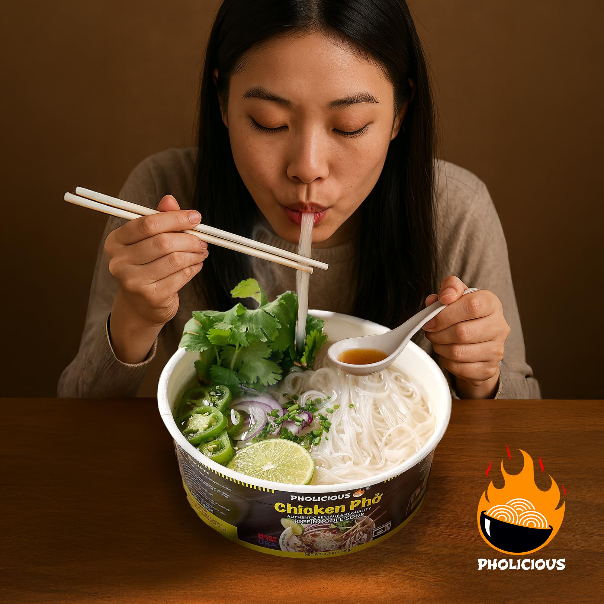 PhoLicious protein add-ins not-included concept image suggests customization.