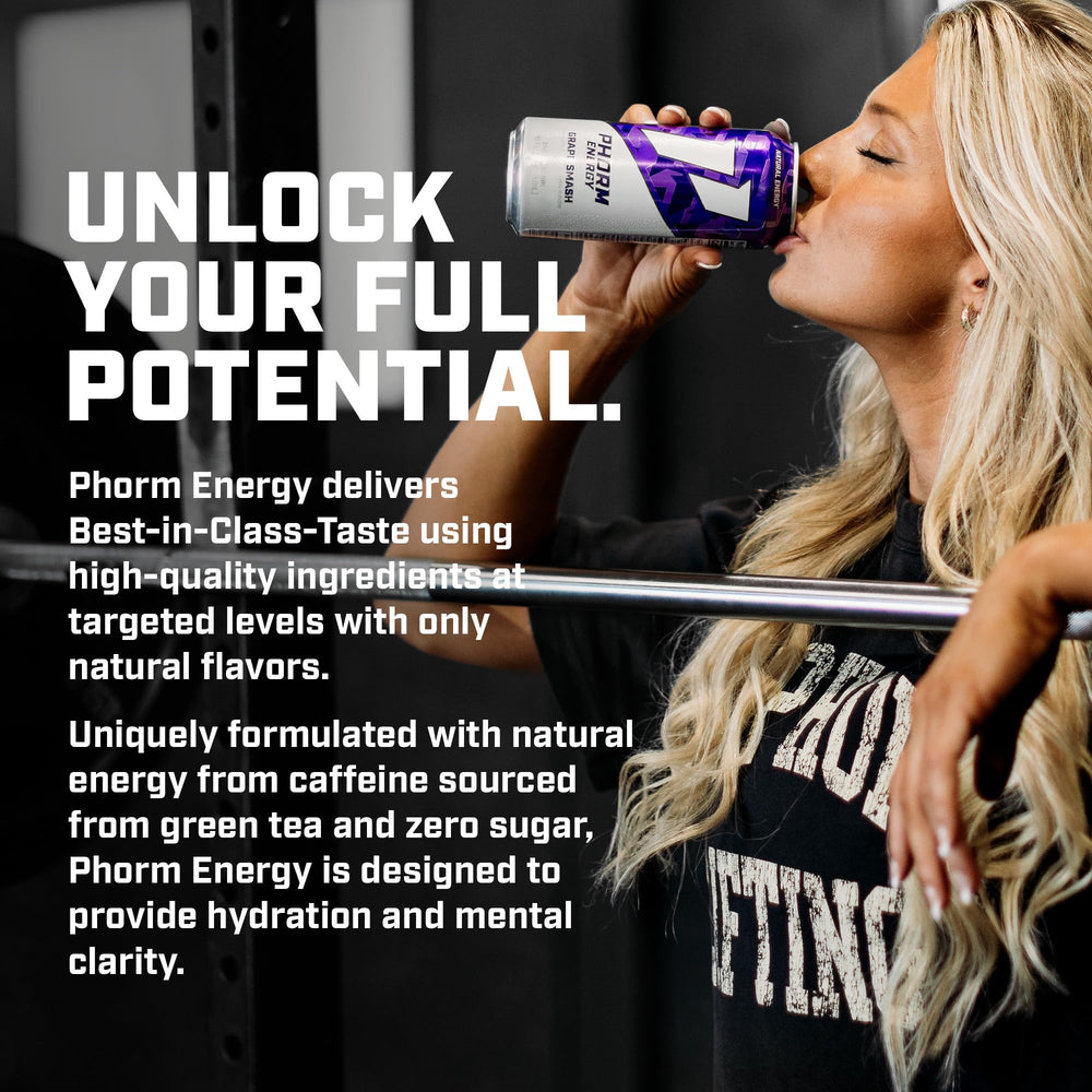 Phorm Energy Grape Smash 12-pack packaging for convenient on-the-go energy