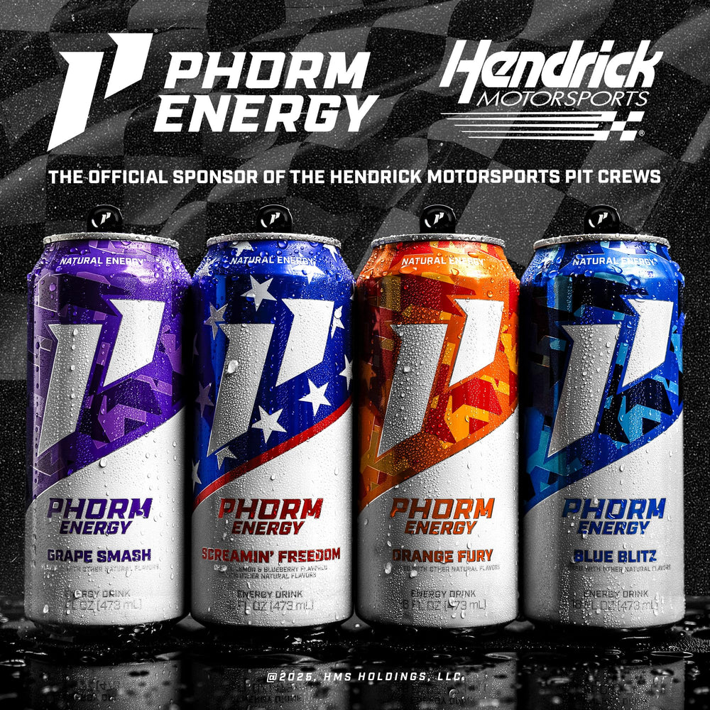 PHORM ENERGY Orange Fury vegan, dairy-free, gluten-free branding