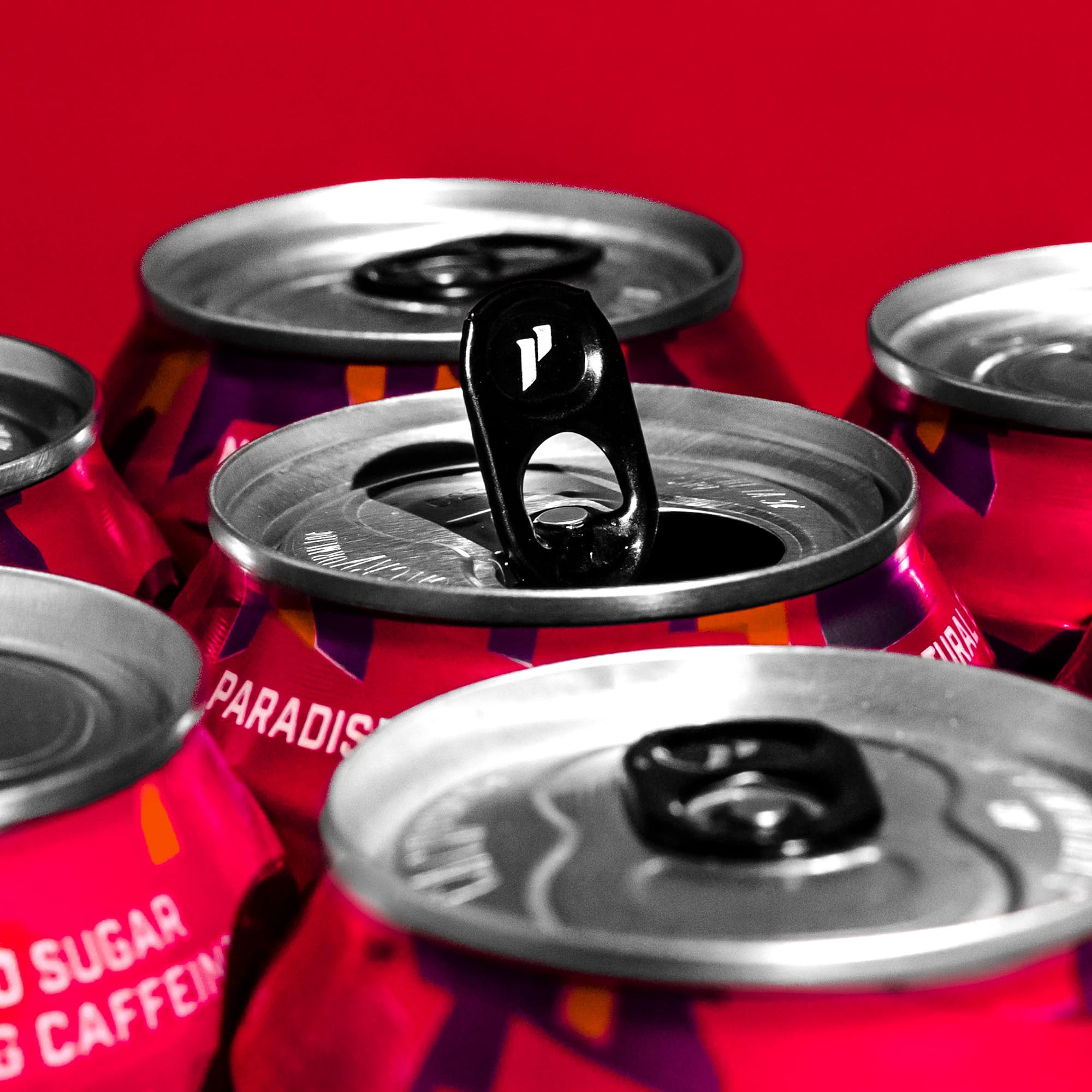 PHORM ENERGY Paradise Punch pack shot conveys convenient 12-pack for on-the-go energy.