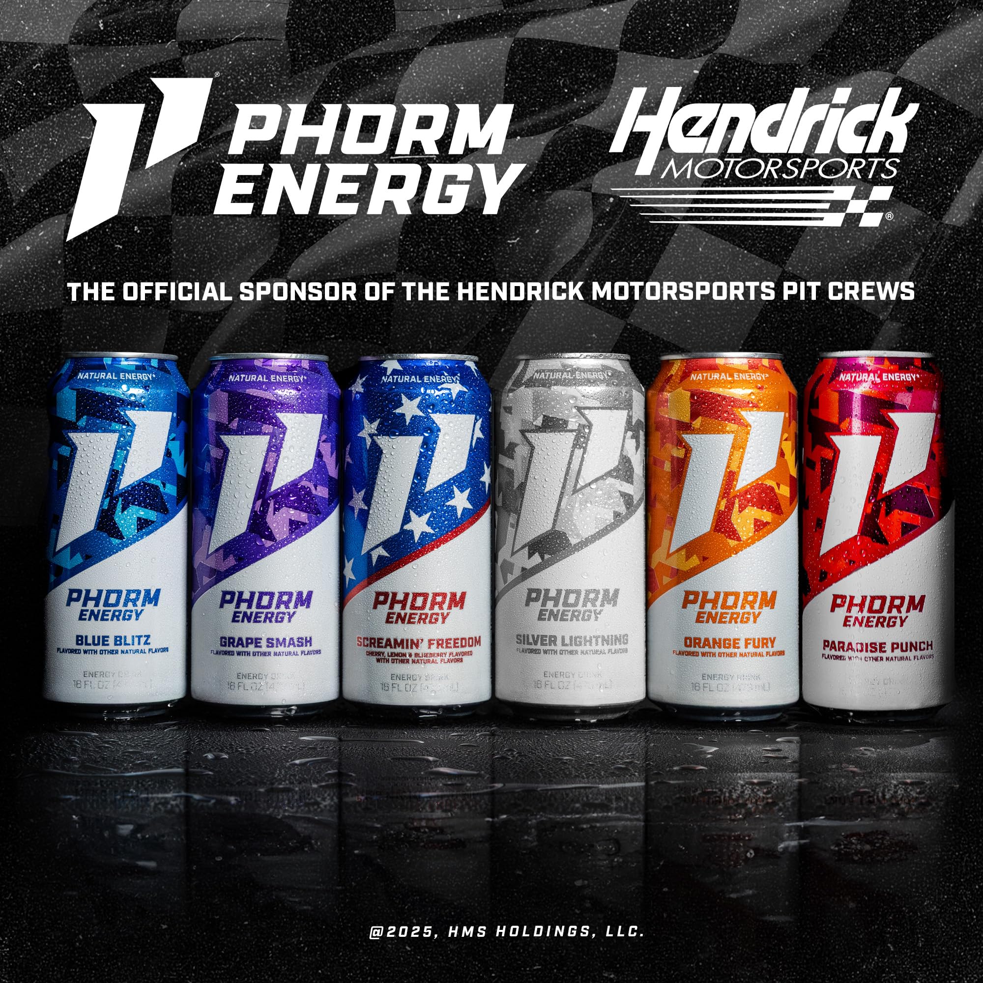PHORM ENERGY Silver Lightning nutrition panel close-up with caffeine and electrolytes.