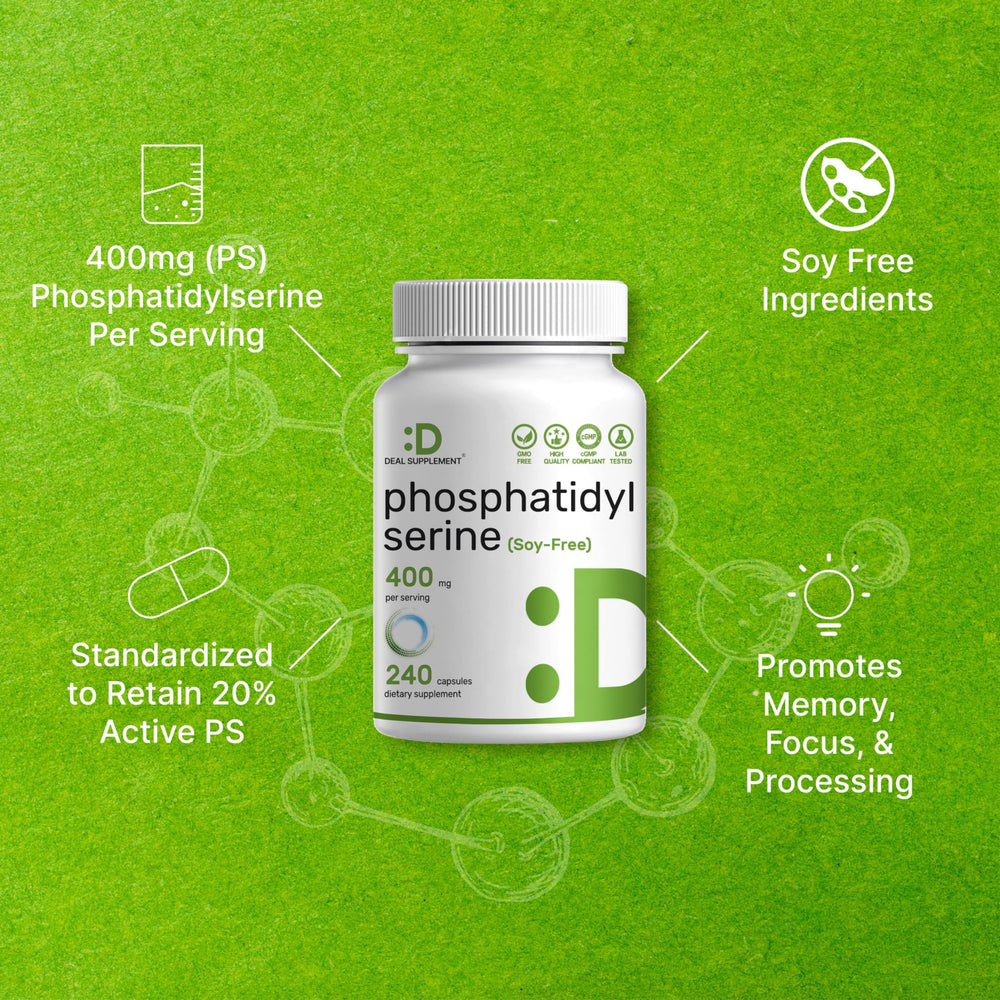 Phosphatidylserine sunflower lecithin bottle on table: ready for daily wellness.